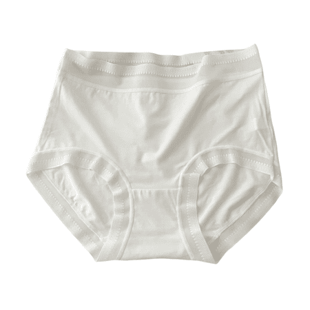 Fulorrnie Underwear for Women Seamless High Waist Breathable Panty Elastic Briefs Ventilat Comfort Panties  White  One Size