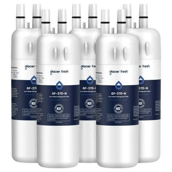 GLACIER FRESH EDR1RXD1 Refrigerator Water Filter Compatible with W10295370A, FILTER 1, EDR1RXD1, EDR1RXD1B, WHR1RXD1, KAD1RXD1, P4RFWB, 46-9081, 46-9930 Refrigerator Water Filter, 5 Pack
