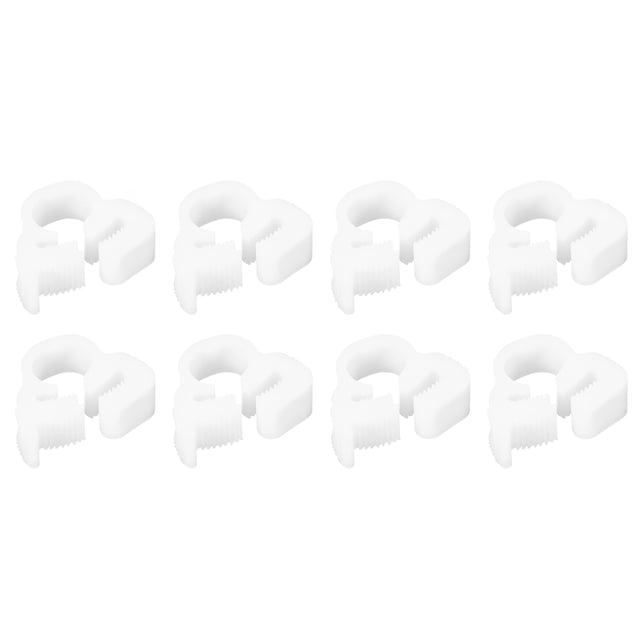 Abrazaderas de manguera de nylon de doble agarre, paquete de 8, clip de manguera de doble agarre de 7.5-8.5mm