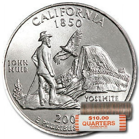 2005-D California Statehood Quarter 40-Coin Roll BU