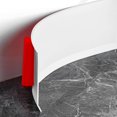 thumbnail image 1 of Moldura flexible para z&oacute;calo, base de pared de vinilo autoadhesivo de 10.16 cm, base de cala para despegar y pegar, base de pared de goma, moldura de z&oacute;calo (609.6 cm, blanco), 1 of 6