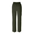 thumbnail image 4 of Wide Leg Cargo Pants Women Cargo Pants High Waist Straight Leg Cargo Pants With Zipper Pockets Cargo Sweatpants Women Green S, 4 of 7