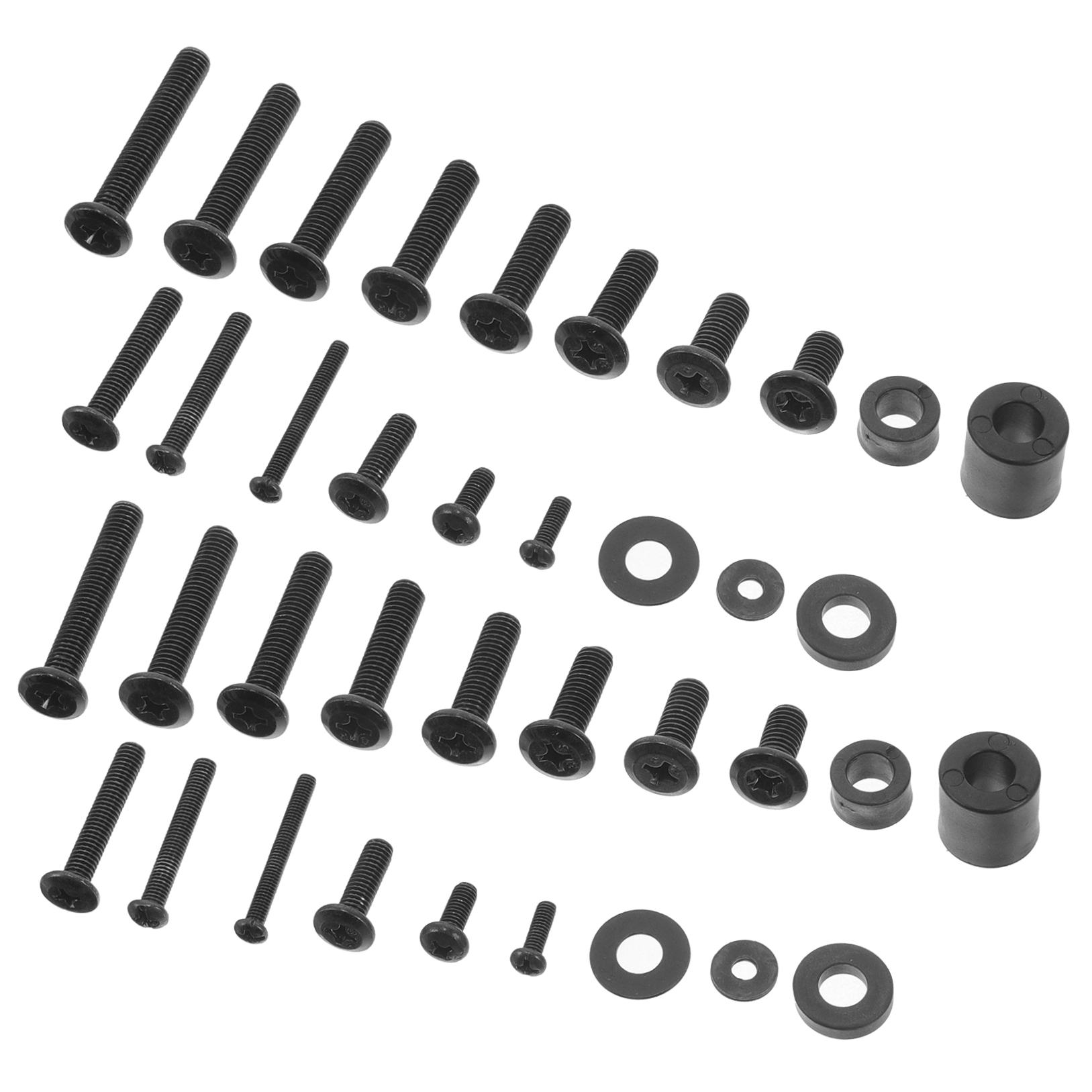 Supvox Heavy Duty Black TV Wall Mount Screws Set for Secure and Easy Bracket Installation with Hardware