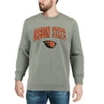 thumbnail image 3 of Men's Colosseum Heather Gray Oregon State Beavers Arch & Logo Crew Neck Sweatshirt, 3 of 4