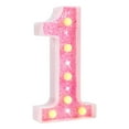 thumbnail image 2 of Sunjoy Tech LED Digital Lights Glitter Numbers Sign Battery Powered Warm White Night Light Party Wedding Home Decor, 2 of 8