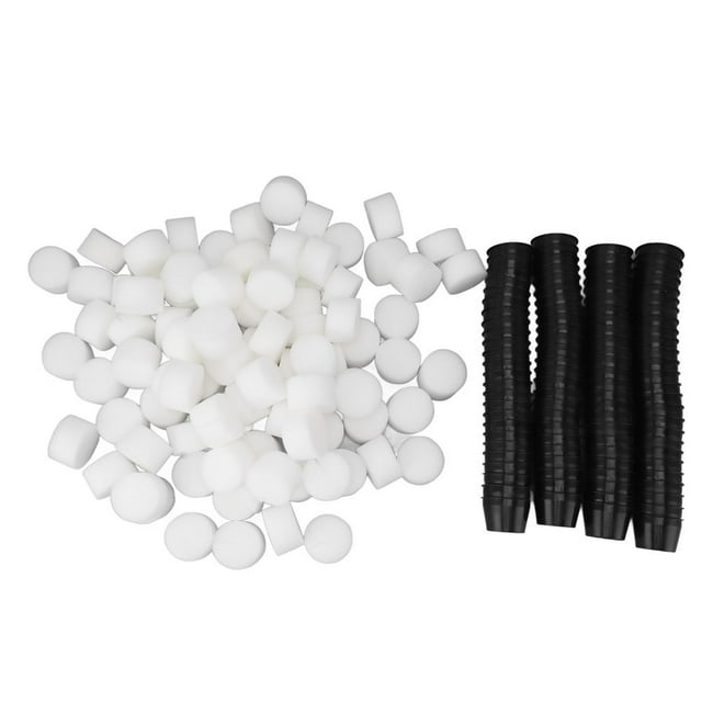 100 Set Hydroponic Grow Baskets Sponges Circular Planting Baskets Plant Growth Sponges White