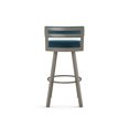 thumbnail image 4 of Amisco Travis 26 In. Swivel Counter Stool - Dark Blue Velvet / Grey Metal, 4 of 9