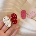 thumbnail image 3 of 4pcs Hairpins Non-Slip Teeth Dotted Design Korean Style Hair Clips Bangs Fixing Clips Lightweight Hair Accessories, 3 of 7