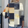 thumbnail image 4 of NJDVHB Blouses et Chemises à Manches 3/4 et Col Rond pour Femmes, T-shirt à Boutons Imprimé Mode pour Dames Manches 3/4 et Col Rond, 4 of 4