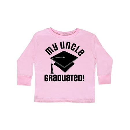 

Inktastic Graduation My Uncle Graduated Gift Toddler Boy or Toddler Girl Long Sleeve T-Shirt
