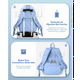 thumbnail image 3 of Mochila Antirrobo Portátil Impermeable Para Portátil De 15,6 Azul cielo, 3 of 6