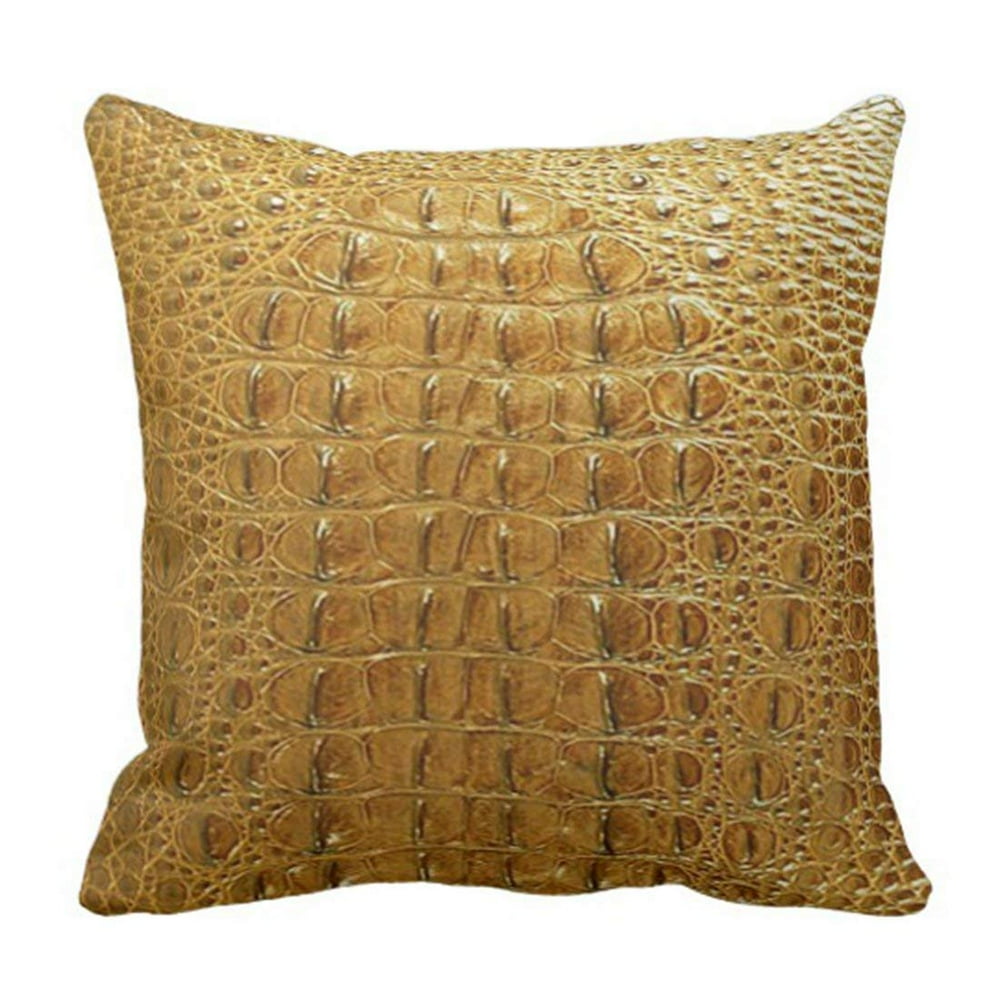 faux crocodile pillow