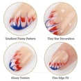 thumbnail image 4 of 24 Piece Retro Gorgeous Independence Day Nail Art Set, Patriotic 4th of July Nail Stickers Wraps for Women, DIY Press on Nails, 4 of 6