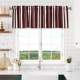 thumbnail image 6 of Drapery Wear Rod Short Curtain 54x18in Filter With Light Feature For Easy Installation Rod Free For Bedroom Kitchen Bathroom\r\n Maroon Stripe_4, 6 of 7