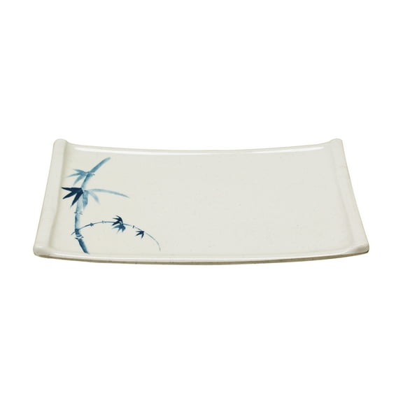 Excellante Blue Bamboo Melamine Dinnerware Collection 8 1/2" x 4 3/4" Platter, Comes in Dozen