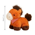 thumbnail image 2 of Cute Simulation Horse Ornament Soft Animal Figurine Home Office Desk Shelf Decoration Decorative Model Gift for Animal Lover Room Display Cute Table Desk Decorative Animal Figurine Set, 2 of 2