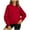 Red-A, variant on Mrat Women's Oversized Cropped Sweatshirt Womens Hoodies Long Sleeve Oversized Sweatshirts Pockets Drop Shoulder Tops Lightweight Sweatshirts for Women Zip up S-33 Red-A L