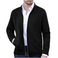 thumbnail image 2 of Wancir Men's Casual Suede Bomber Jacket Lightweight Full Zip Up Jackets Vintage Faux Leather Jacket, 2 of 9