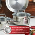 thumbnail image 3 of T-fal Stainless Steel 10-piece Cookware Set, Induction and oven safe, 3 of 9