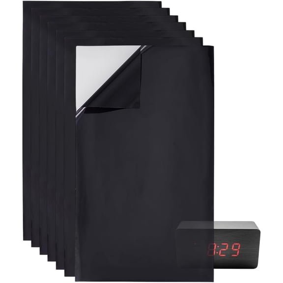 7 Sheets LED Light Blocking Stickers 6.7x3.9 Inch Black Adhensive Light Filters Light Dimming Sheets Blackout Light Stickers