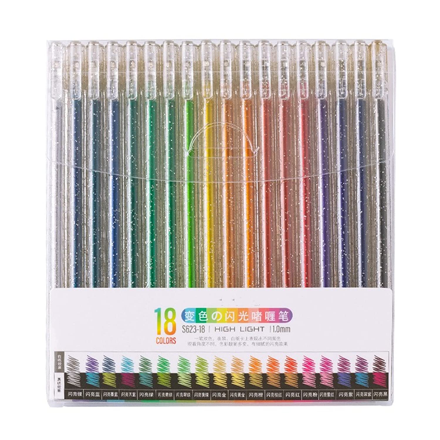 Glitter Pen, Colored Gel Glitter Pen 12 Color Set, Glitter Gel Pens