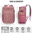 thumbnail image 2 of Folk Geometric Pattern Cooler Backpack - 20L High-Capacity Insulated Soft Cooler Bag for Travel & Camping, 2 of 6