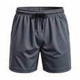 thumbnail image 5 of Yaoyar Men's Solid Drawstring Waist Quick Dry Running Shorts with Side Split Hem Pockets, Breathable Lightweight Fitness Jogger Sweatpants, 5 of 9
