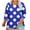 Blue, variant on hotojiny Women's 3/4 Sleeves Shirts Crewneck Plus Size Loose Tunic Tops Polka Dot Cute Casual Pullover Blouses