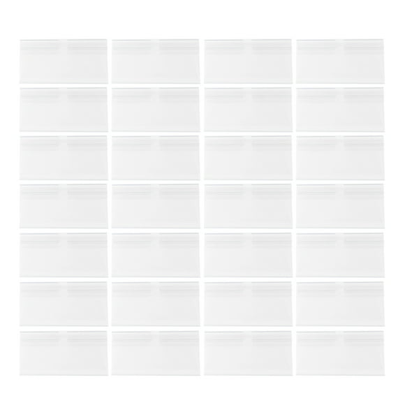 FRCOLOR label holder Transparent PVC Label Holder for Display Use Perfect for Shelves with Bar Clip 50 Pieces,2.36"X1.65"X0.39"