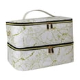 thumbnail image 1 of Estuche organizador de esmaltes de uñas Estuche de esmaltes de uñas de doble capa con capacidad para 40 botellas y oro blanco, 1 of 9