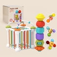 thumbnail image 2 of Kugachren Baby Rainbow Bead Splicing Stacking Musical Building Blocks, Educational Sensory Toy for Infants and Toddlers, Non-Toxic Material, Ideal Gift, 2 of 9