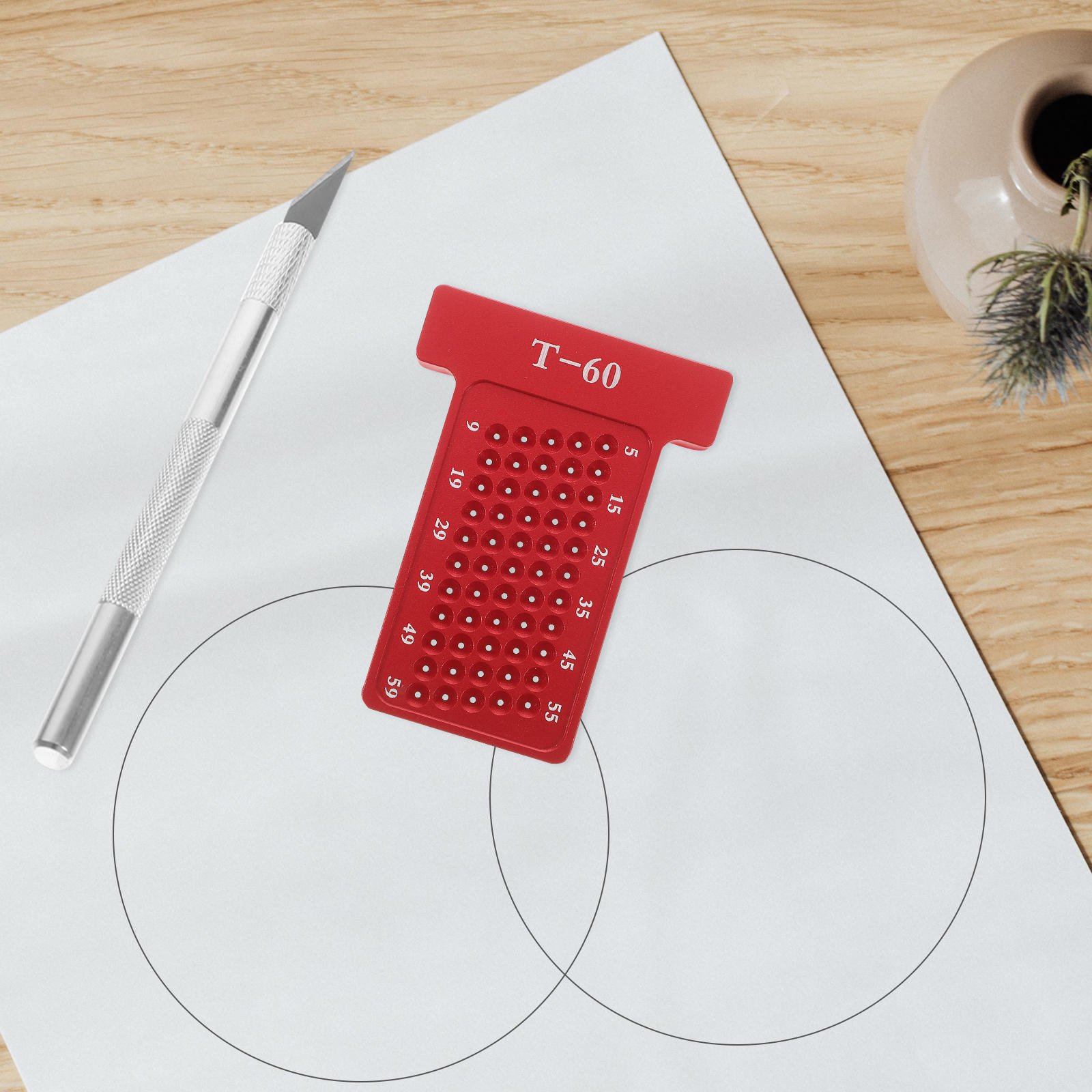 TABLZONE Red Woodworking Scriber Tool with Accurate Measuring Features for Precise Woodworking Projects