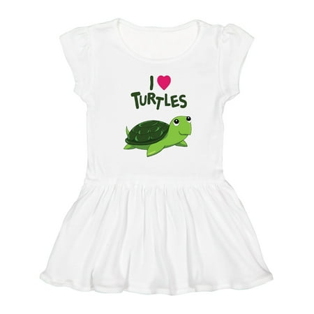 

Inktastic I Love Turtles Girls Toddler Dress