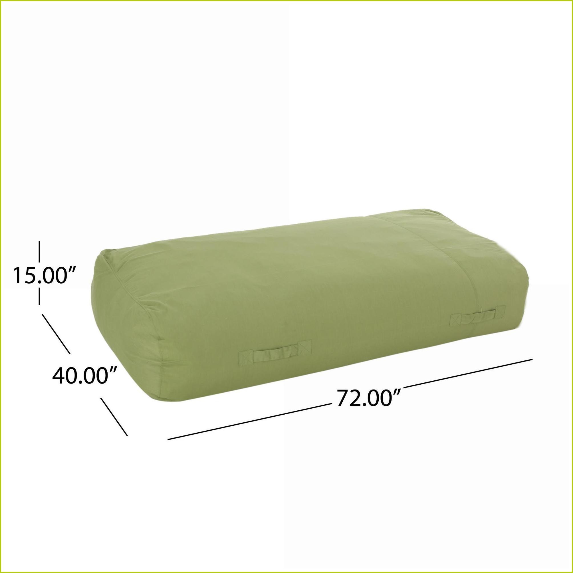 Kasper 6'x3' Waterproof Fabric Bean Bag Chair for Adults | Green | Rectangle