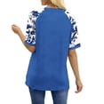 thumbnail image 4 of Tnhcen Women's Raglan Sleeve Floral Top, Short Sleeve Loose Fit Casual Blouse, Spring Summer Printed T-Shirt for Everyday Wear in Sizes S-2XL, 4 of 8
