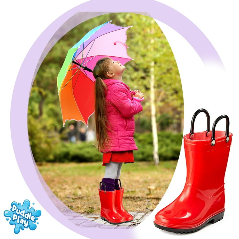 Toddler girl rain boots and umbrella sales