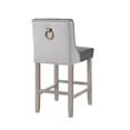 thumbnail image 6 of Posh Living Preslie Leather PU Counter Stool (Set of 2) Grey, 6 of 12