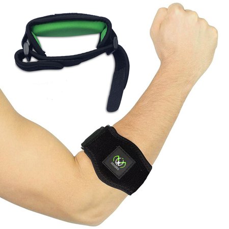 Tennis Elbow Brace with Compression Pad [2 Count] – Adjustable Counter-Force Strap, Support