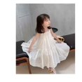 thumbnail image 3 of Vestido de fiesta de estilo coreano de verano con escote cuadrado y estampado a cuadros para niñas, vestido sin mangas con lazo y encaje, vestidos de verano para niñas, 3 of 5