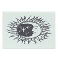 thumbnail image 1 of Moon Rays Cutting Board, Cartoon Style Art Depiction of Stars and Crescent in Sun Circle Print, Decorative Tempered Glass Cutting and Serving Board, in 3 Sizes, by Ambesonne, 1 of 2