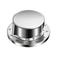 thumbnail image 1 of MesaSe Kitchen Timer No Batteries Required Timer Manual Stainless Steel Mechanical Rotating Alarm Magnetic Backing Time Management Timer 60 Minutes Count Down Workout Timer, 1 of 9