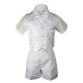 thumbnail image 6 of Baby Boy Toddler Baptism Church Formal Paisley Vest Shorts Suit White + Hat, 6 of 6