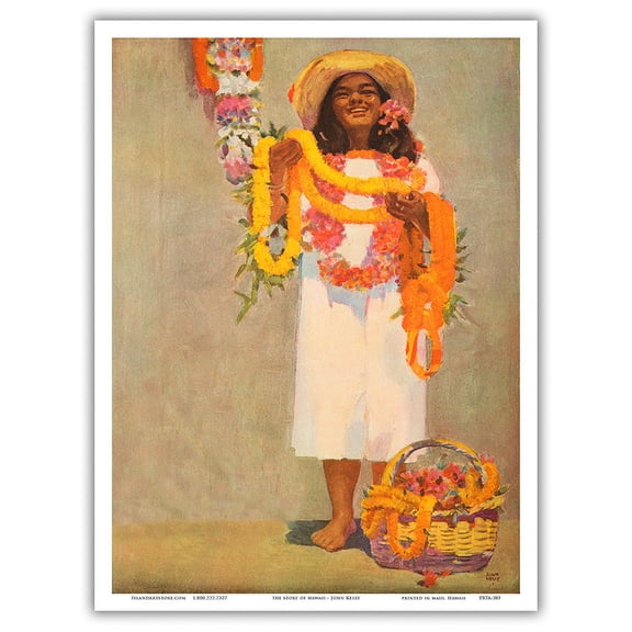 The Story of Hawaii - Tourist Book - Vintage Hawaiian Travel Brochure by John Melville Kelly - Master Art Print (Unframed) 9in x 12in