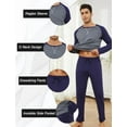 thumbnail image 4 of Mens Cotton Pajama Sets Long Sleeve Sleepwear for Men 2 Piece Mens Loungewear Sets with Pocket, Sizes S-XXL, 4 of 12