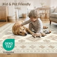 thumbnail image 4 of ODIKA Hallway Entry Transitional Trellis Border Motif Fretwork Hallways Non-Slip Flatwoven for Living Room, Under Sectional, Family, 4 of 7