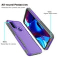 thumbnail image 2 of For Motorola Moto G pure/ G Power (2022) Case, 2 in 1 Hard PC Phone Case for Moto G pure/ G Power（2022）, Takfox Rubber & Rugged Shockproof Full Body Protection Case Cover,Purple, 2 of 7