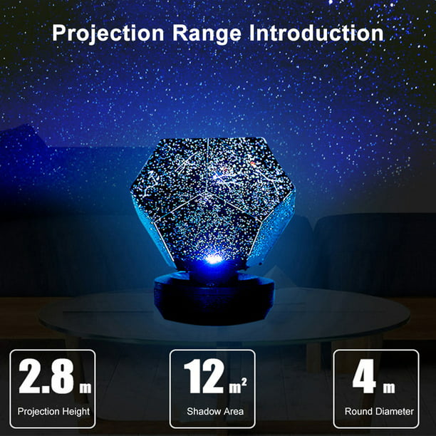 LED Starry Night Lamp 3D Star Projector Light Bedroom Night Light adjustable color