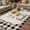 Black, variant on Sunflowers Outdoor Rug for Patio/Deck/Porch, Non-Slip Large Area Rug 5 x 7 Ft, Yellow Floral Botanical Black White Checkered Rustic Indoor Outdoor Rugs Washable Area Rugs, Camping Rug Carpet Runner