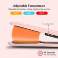 thumbnail image 4 of Miniplancha de pelo Terviiix de temperatura regulable, color rosa, 4 of 6
