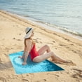 thumbnail image 6 of Beach Blanket,Beach Mat Sand Free Waterproof Suitable for 2-7 Adults,Waterproof Lightweight Picnic Blankets for Travel,Camping,Hiking 150*140CM, 6 of 8